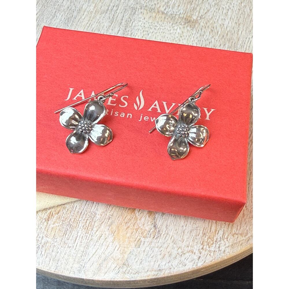 James Avery Retired Dogwood Earrings Ear Hooks Retired